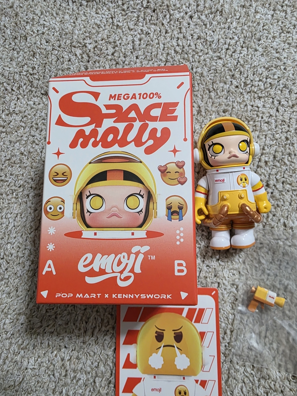 Mega 100% Space Molly Emoji Figure - Pissed Off